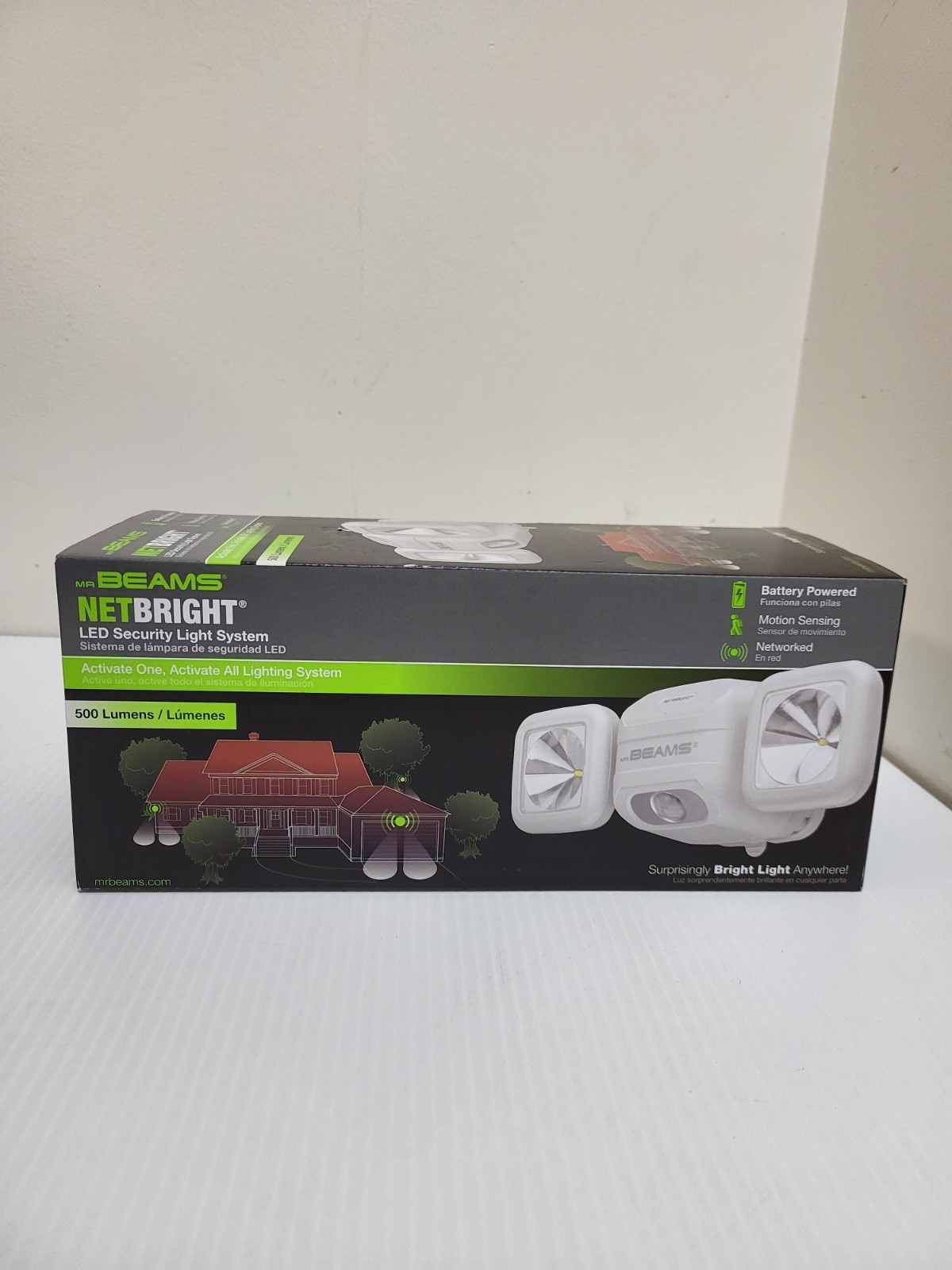 Mr. Beams 500 Lumen Wireless Motion Sensing LED Dual Head Security Spotlight