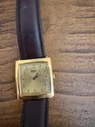 Seiko 7N29-5049 Quartz Vintage Gold Tone Curve Crystal Men's Watch New Battery