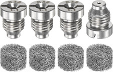 Set 4 Ugelli Orifizio Cannone Schiuma, Punte Filettate Universali in Acciaio Inox da 1,1Mm con