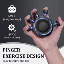 Finger Exerciser Trainer Hand Grip Strengthener Adjustable Power Training:;