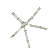 Adjustable 5-Point Children Dining High Chair Baby Carriage Safety Belt Grey