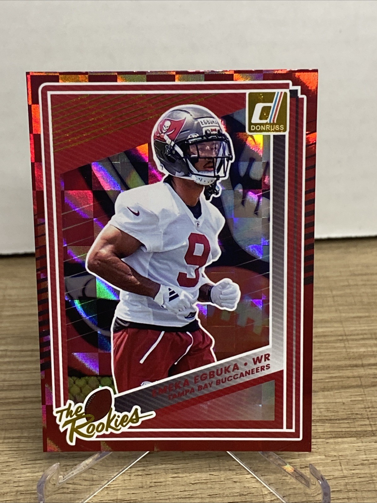 2025 Panini Donruss Emeka Egbuka The Rookies Optic Preview Red Pandora #31.