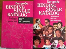 2 x Der grosse BINDING SINGLE KATALOG Schallplatten der 50er und der 60er Jahre