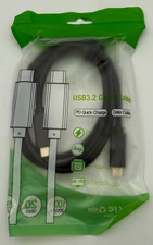 USB 3.2 Gen 2 Type-C Cable 100W 20V/5A PD Quick Charge Data 20Gbps 4K Video Audi