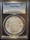 💥 PCGS Morgan Dollar 1885-O PCGS MS 64 New Orleans Mint 💥 64!!!