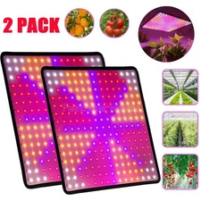 2 Pack 8500W LED Grow Light Panel Full Spectrum Lamp for Indoor Plant Veg Flower