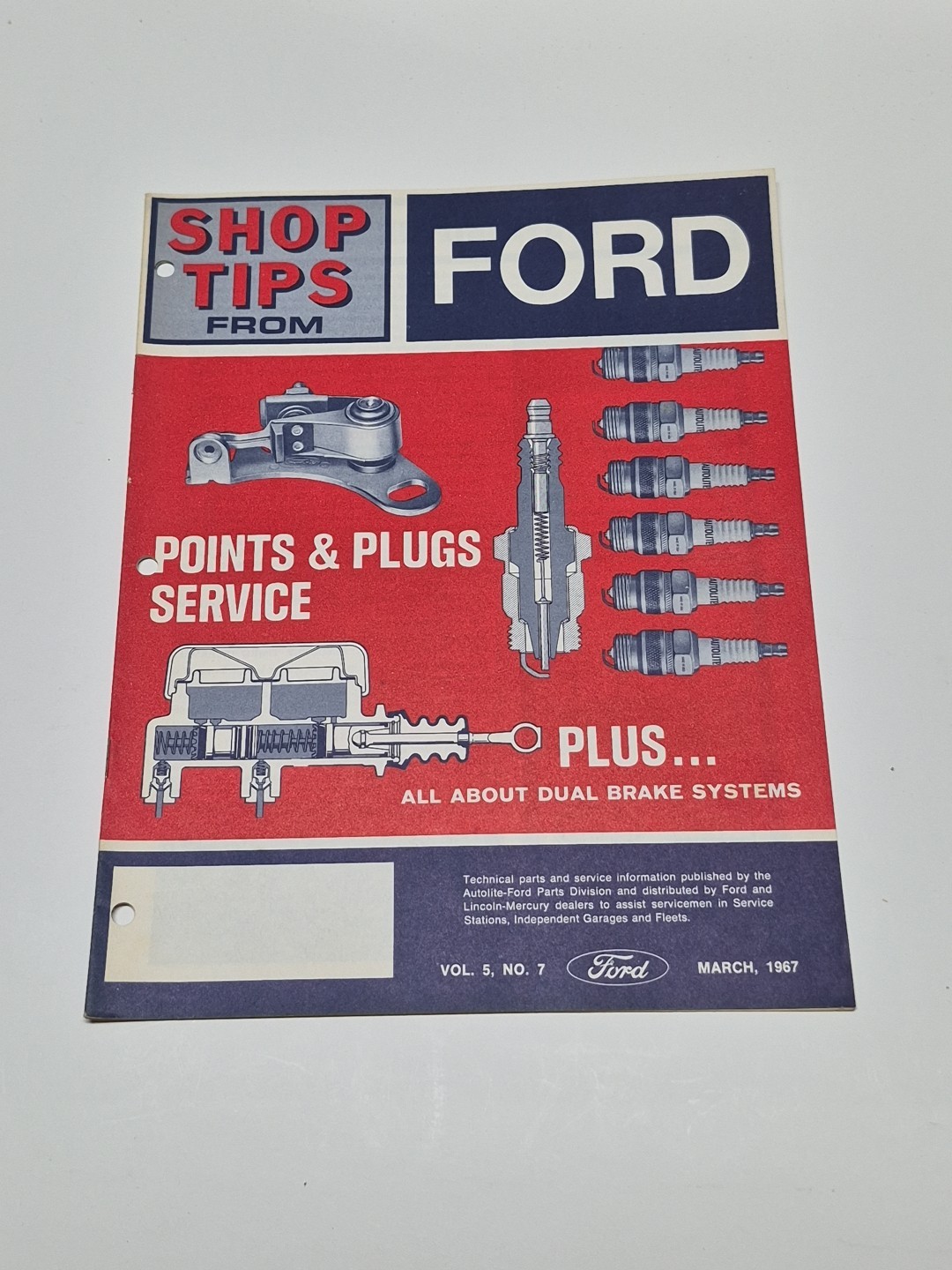 Ford SHOP TIPS 1967 March Lincoln Autolite Spark Plugs Points service manual