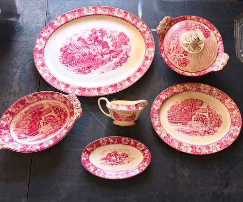 Vintage Woods Colonial Transferware Dinner Set