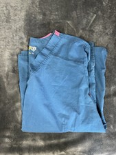 WonderWink WonderFLEX Women s Blue V-Neck Scrub Top XL Solid Polyester