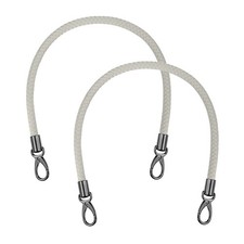 2 Pcs Braided Purse Strap, 25.6 Inch for Handbag Tote Making  Light Gray 