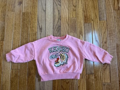 Kenzo Kids Girls Tiger Logo Sweatshirt in pink Size 3