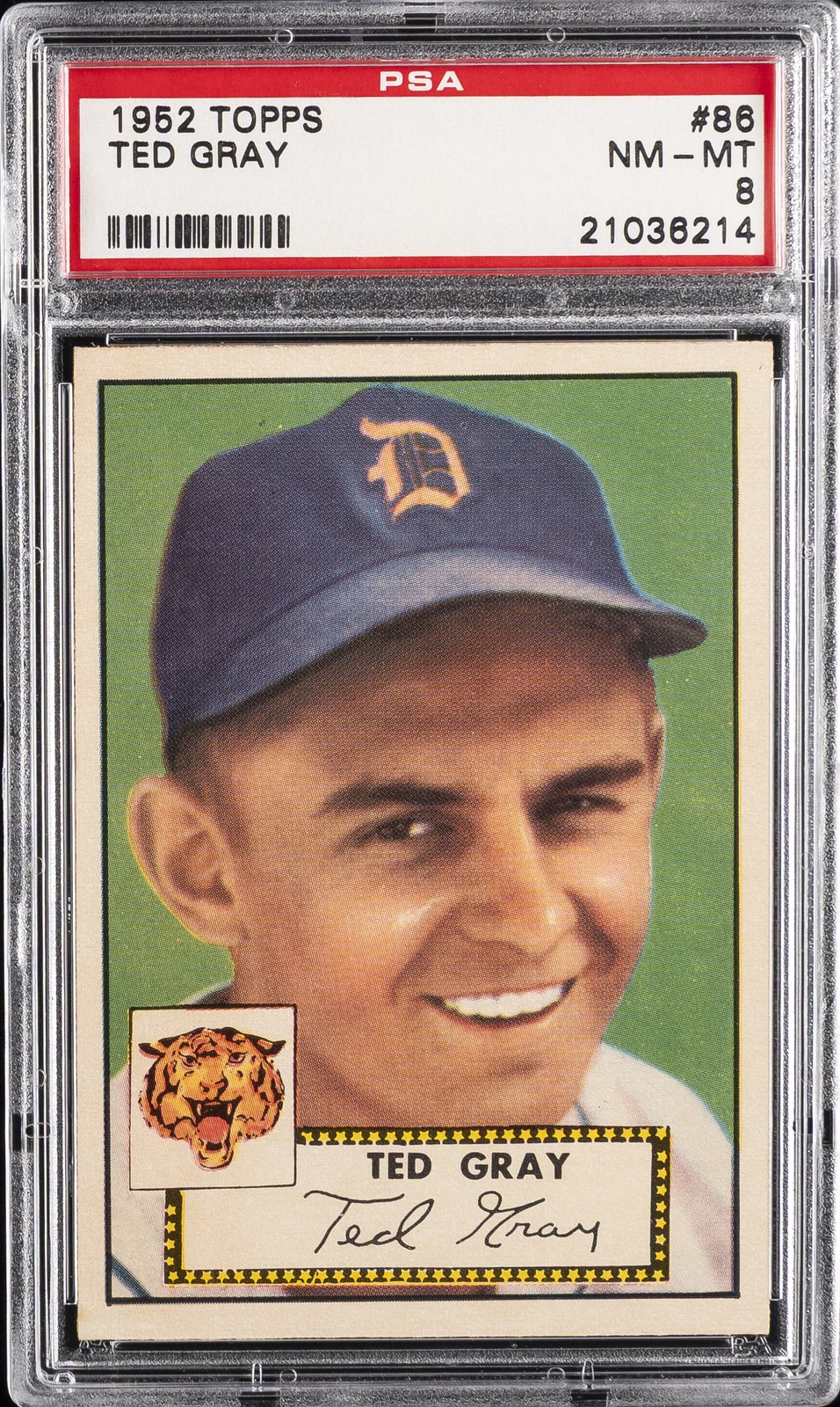 1952 TOPPS #86 TED GRAY PSA 8 view 1