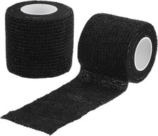 PATIKIL 2 in x14.76ft Camo Tape Wrap, 2 Rolls of Self-Adhesive Black