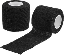 PATIKIL 2 in x14.76ft Camo Tape Wrap, 2 Rolls of Self-Adhesive Black 