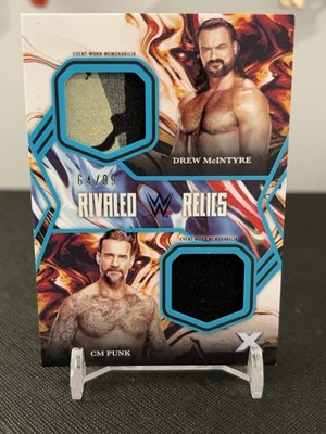 2025 Topps Exalted WWE CM Punk Drew McIntyre Rivaled Relics /99