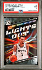 Victor Wembanyama RC 2023-24 Optic Lights Out #4 PSA 7