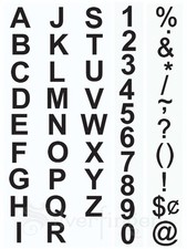 500 Characters 1  VINYL LETTERS  NUMBERS Lettering Label Stickers Black Decals