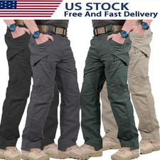 US Men Tactical Cargo Pants Soldier Straight-fit Work Combat Trousers Outdoor A