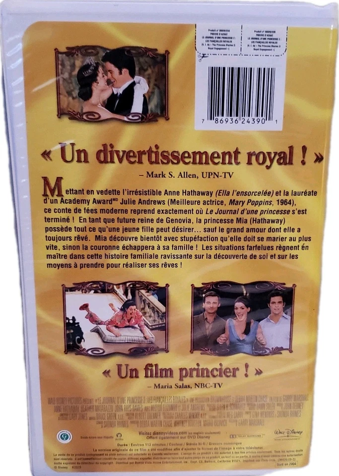 Journal d'une princesse 2 VHS - Image 2 of 3