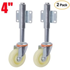 1-2pcs 4" Gate Wheel Heavy Duty Spring Loaded Support Jockey Door Sliding Wheels