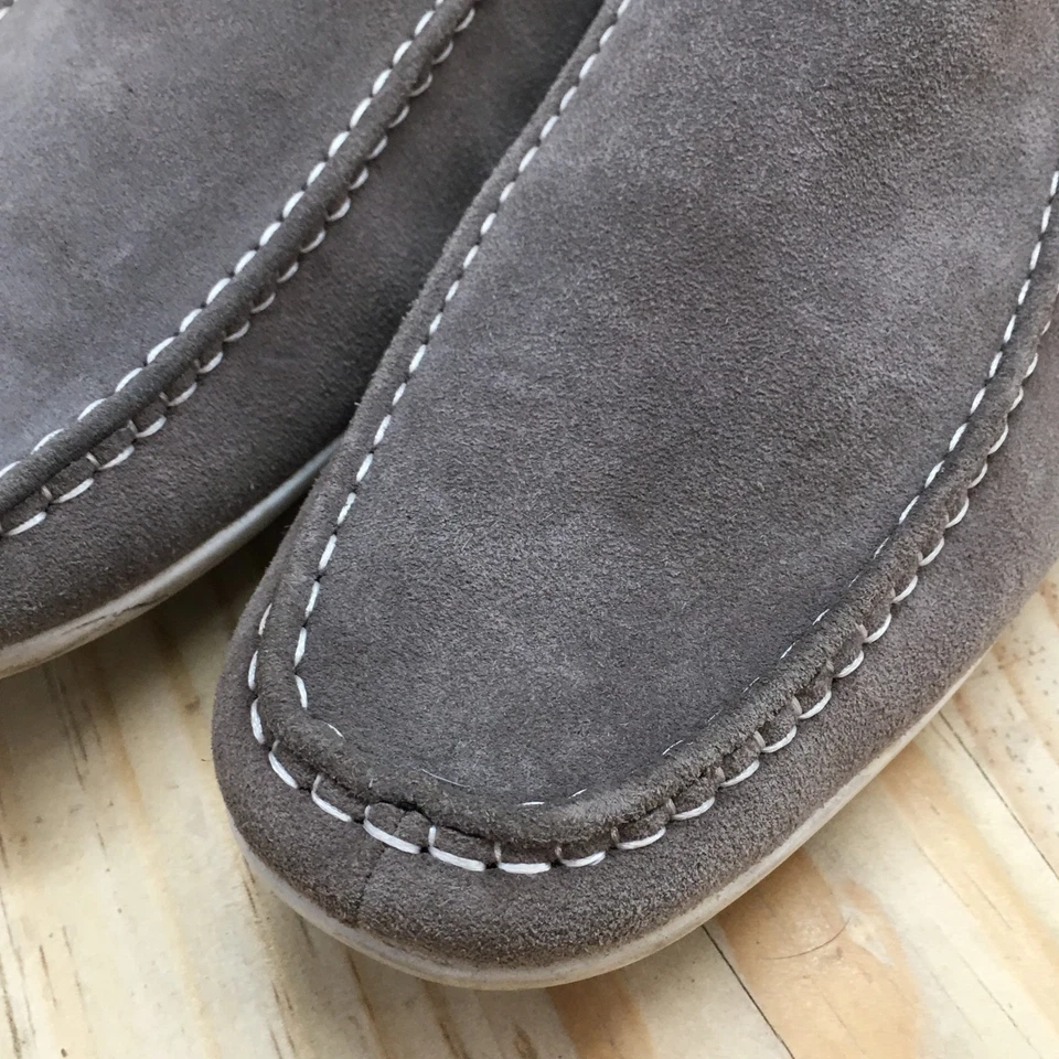 Kenneth Cole Reaction Zapatos Para Hombres 11.5 M Mocasines Super Humanos Cuero Gris Puntera Sin usar, en caja Foto 4 de 4