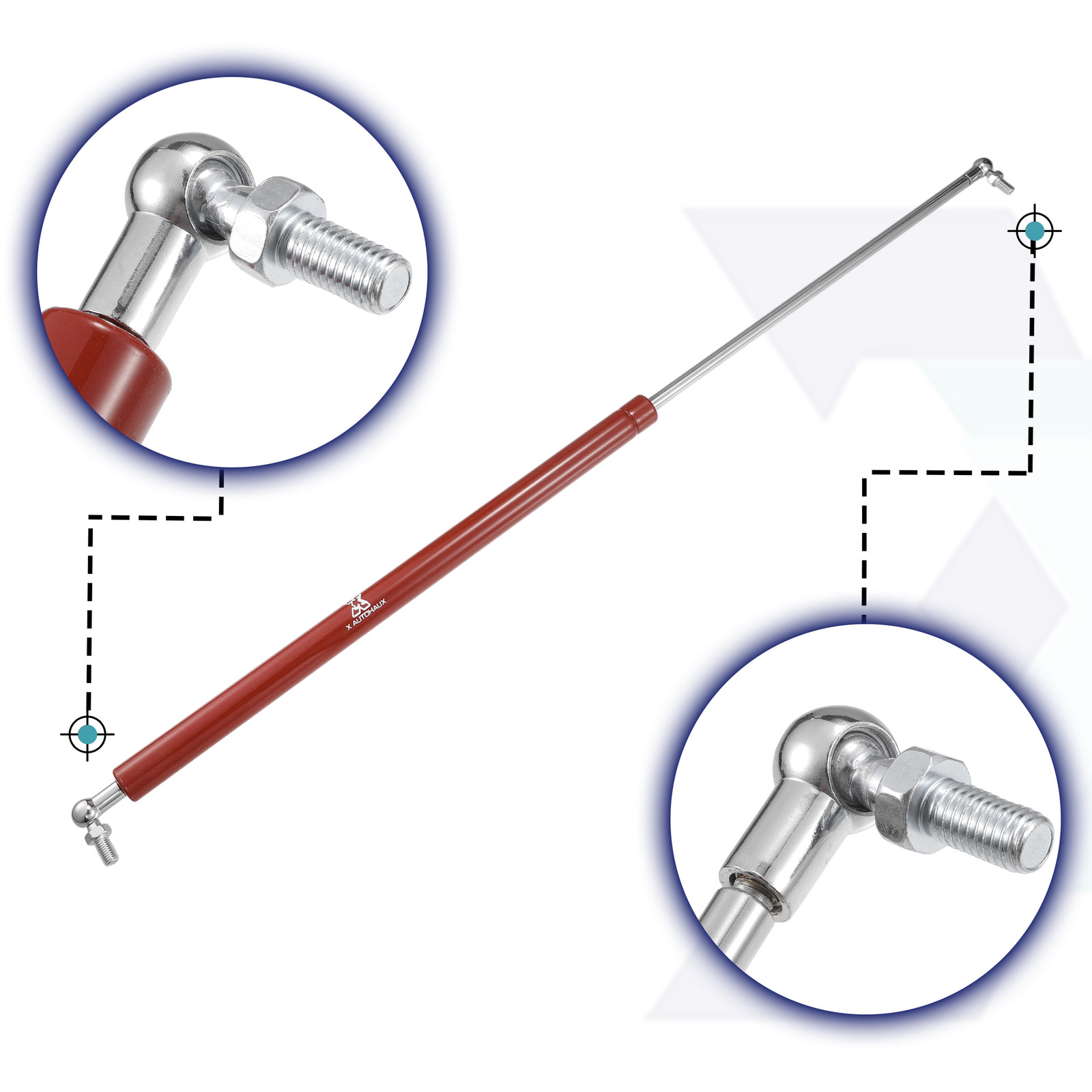 Universal 30inch 200lb/890N Red Lift Supports Struts Shocks Gas Spring Pack of 2