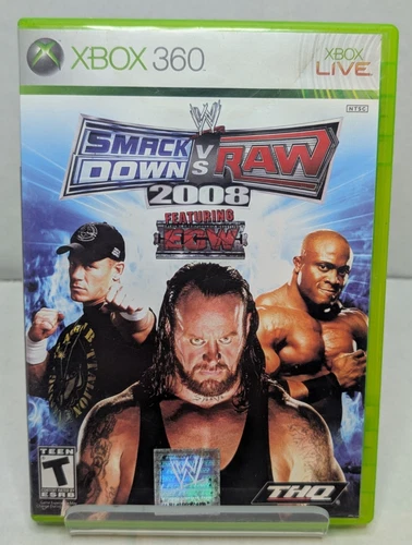 WWE SmackDown vs. Raw 2008 Featuring ECW (Microsoft Xbox 360, 2007)  Tested B