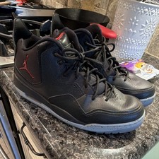 Jordan Courtside 23 Men's High Top Sneakers Black Red Leather Lace Up