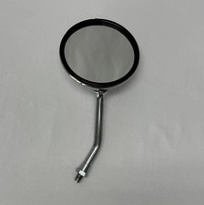 Vintage 4in Round Chrome Motorcycle Mirror Bent Stem Made In Japan Universal A14