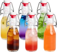 6 Pack Swing Top Bottles, 4OZ Flip Top Glass Bottle with Airtight Grolsch
