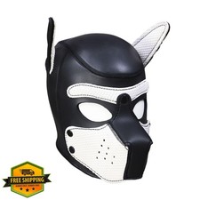 LEWECEEO Neoprene Puppy Hood Camo Full Face Mask Costume