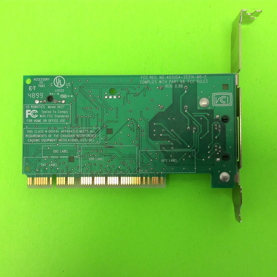 Mm Vintage Computer 0637 Modem 1.012.0637-D 4X2USA-25314-M5-E 3COM - Image 3 of 3