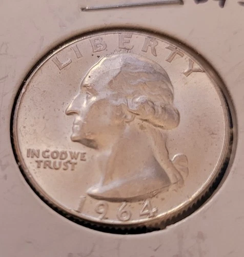 1964 Washington Quarter Proof 90% Silver  Very Nice