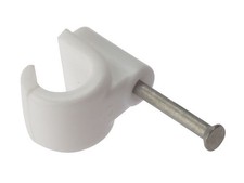 Forgefix - Pipe Clip with Masonry Nail 11mm Box 100