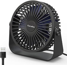 USB Desk Fan 5 Inch Portable 360  Rotation 3 Speeds