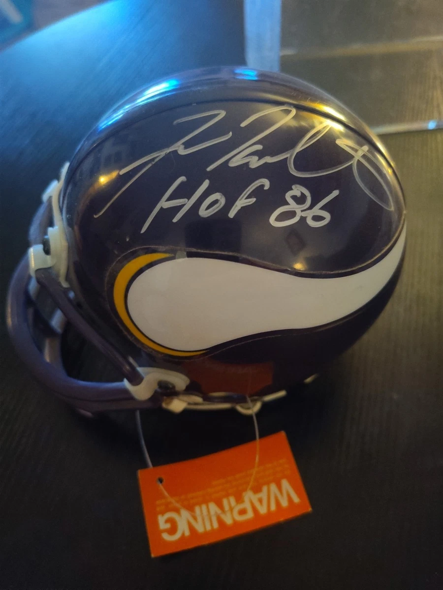 Fran Tarkenton Autographed 8x10 Photo - HOF 86 Inscription, Beckett BAS Certified With QR Code #BS12843