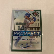 (1)  Carson  Roccaforte. 2024 Panini Prospect Edition Autograph