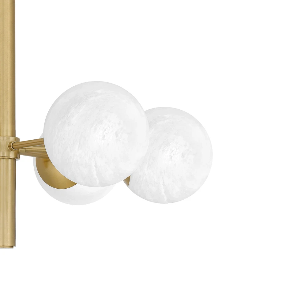 Lámpara de araña Solei de latón envejecido de 6 luces Foto 4 de 4