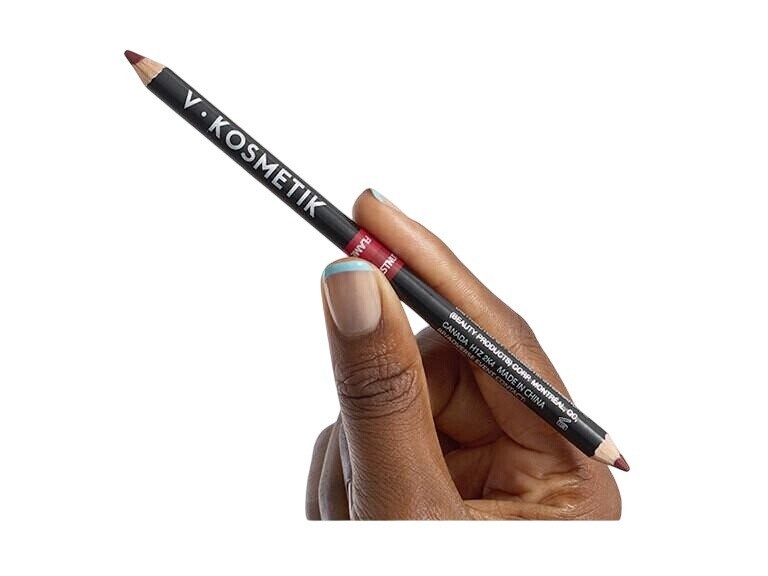 V-Kosmetik Dual-Ended Lip Liner Pencil Flame & Chestnut Clean Beauty Makeup new