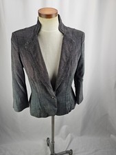 White House Black Market Women's Gray Blazer Jacket 8
