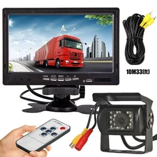 7" Backup Camera and Monitor Kit System Reverse Parking for Truck RV Caravan Bus