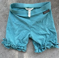 Matilda Jane Girls Swell Shorties Size 10 Turquoise Teal Blue Ruffle Shorts