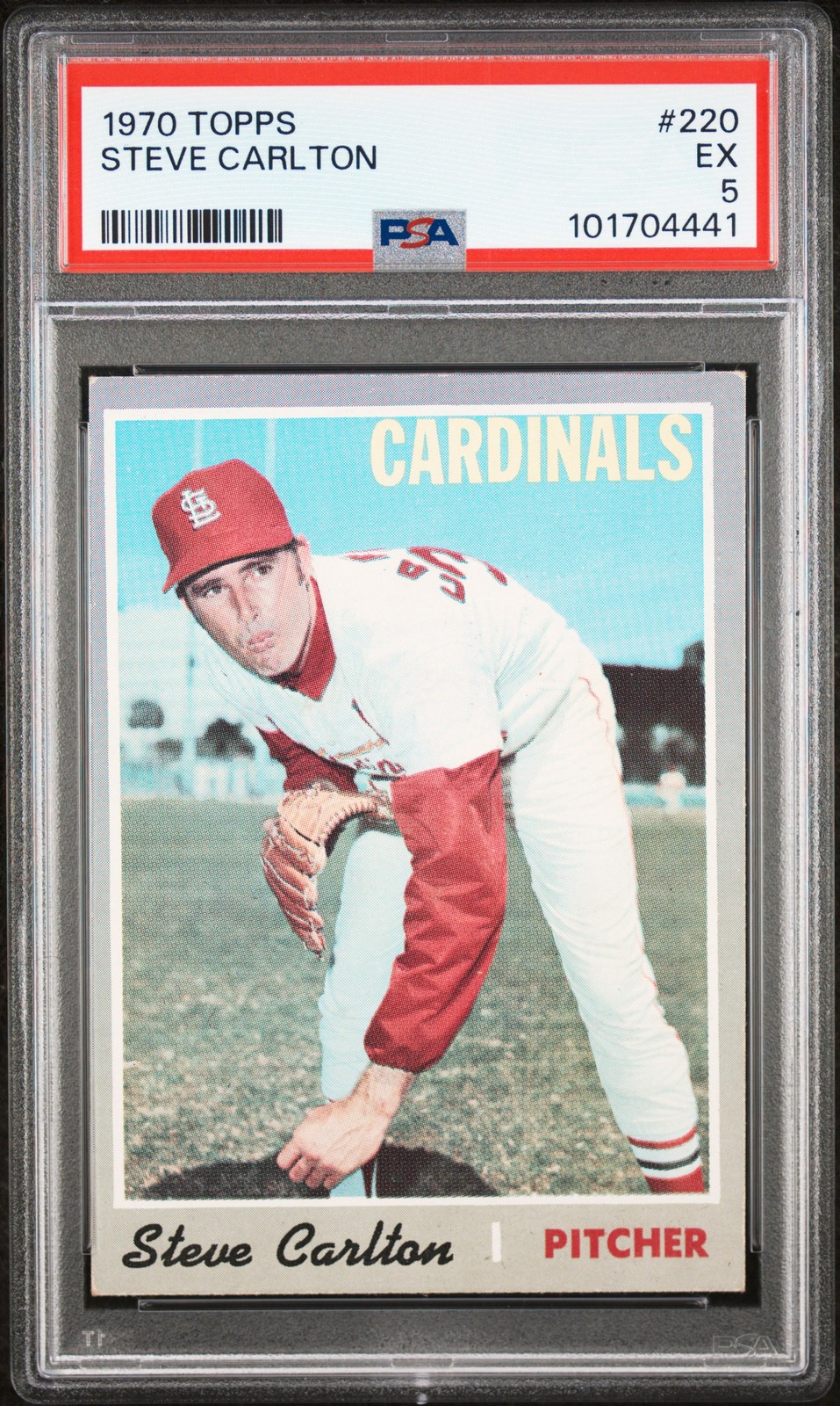 1970 TOPPS #220 STEVE CARLTON PSA 5