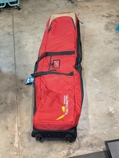 Salomon Snowboard Carry Storage Travel Rolling Bag Case Hand Straps Red Black