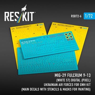 ResKit RSB72-0006 - 1:72 MiG-29 Fulcrum 9-13 (White 57) Digital (Pixel) Ukrainia