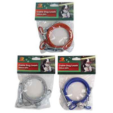 1.5m 6 Ft Dog Tie Out Lead Cable Tether Clip Fast Post 