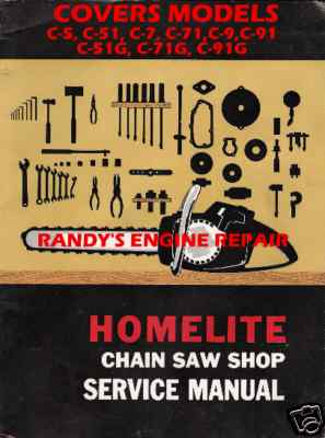 #ad Homelite Service Information Maintenance Care Manual C5 C51 C7 C71 C9 G $13.61