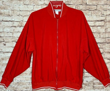 Vtg Quantum Sports Windbreaker Red Sz M Costume Play Sock Hop Theme Party