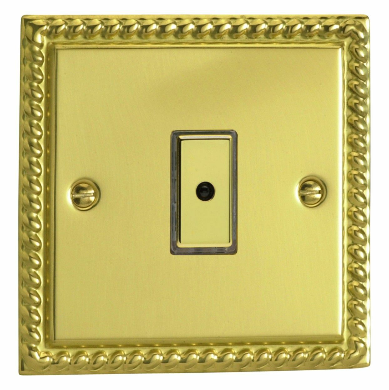 Varilight JGE101 Georgian Polished Brass 1 Gang Remote/Touch Master LED Dimmer