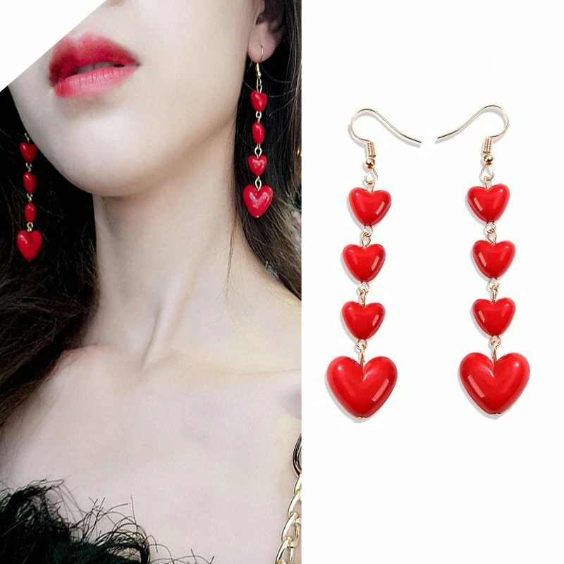 Red 2025 long earrings
